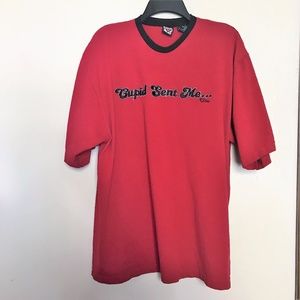 Cupid Sent Me Valentine's Day Gag T-Shirt XL